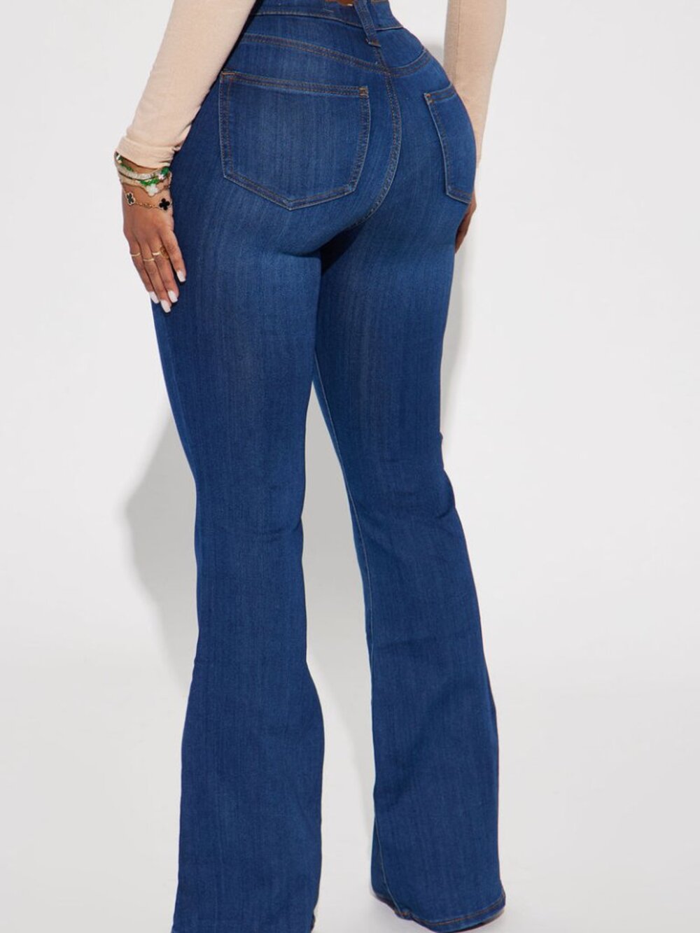 Dark Wash Flair Jeans - Picture 3 of 7